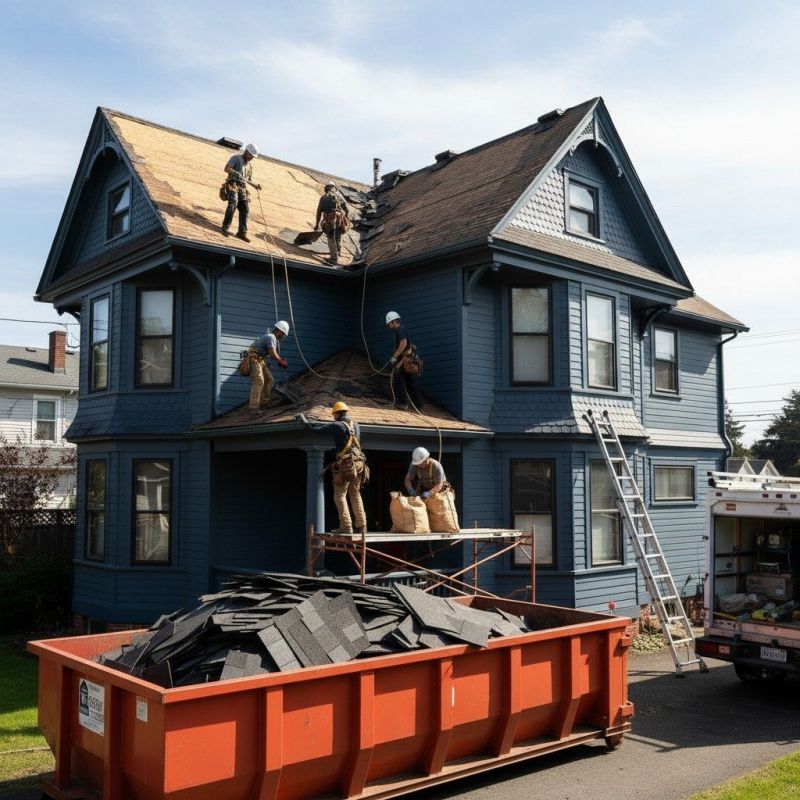 Damaged Roof Replacement in Framingham, MA